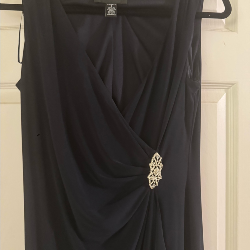 Elegant Navy Sleeveless Dress